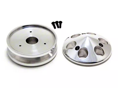 Alternator Pulley; Polished Aluminum (57-68 Small Block V8 Corvette C1, C2 & C3)