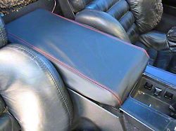Armrest Cover; Black Alcantara with Silver Stitching (84-89 Corvette C4)