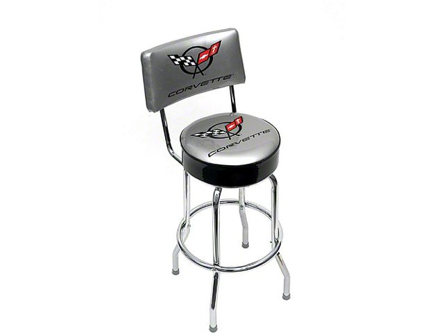 Corvette Bar Stool With Backrest And C5 Logo