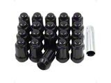 Black 6-Spline Lug Nut Kit; 12mm x 1.5; Set of 20 (84-96 Corvette C4)