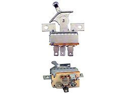 Old Air Products Blower Motor Switch with Chrome Knob; 6-Terminal (69-76 Corvette C3 w/ Factory A/C)