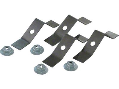 Corvette Bracket Kit, Door Panel Reflector, With Nuts, 1962 (Convertible)