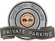 Corvette C1 1953-1955 Emblem Hot Rod Garage Private ParkingMetal Sign, 18 X 14