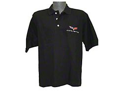 Corvette C3 1968 Men's Custom Embroidered Pima Cotton Polo, Black, S-4X