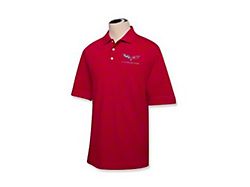 Corvette C3 1968 Men's Custom Embroidered Pima Cotton Polo, Red