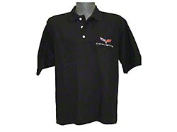 Corvette C3 1977-1979 Men's Custom Embroidered Pima Cotton Polo, Black