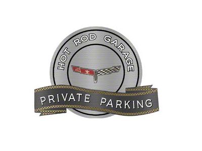 Corvette C3 1980 Emblem Hot Rod Garage Private Parking Metal Sign, 18 X 14