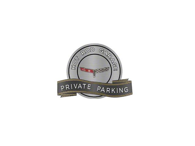 Corvette C3 1980 Emblem Hot Rod Garage Private Parking Metal Sign, 18 X 14