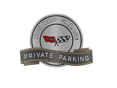 Corvette C3 1982 Emblem Hot Rod Garage Private Parking Metal Sign, 18 X 14