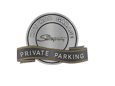 Corvette C3 Stingray Emblem Hot Rod Garage Private Parking Metal Sign, 18 X 14