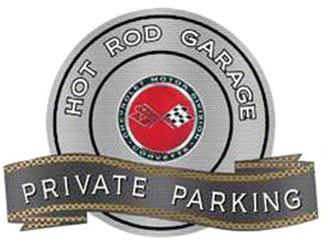 Corvette C3 Sunburst Emblem Hot Rod Garage Private Parking Metal Sign 18 X 14