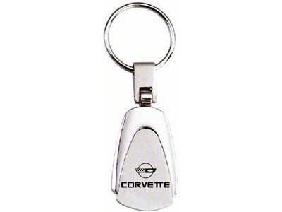 Corvette C4 Logo Key Chain, Teardrop