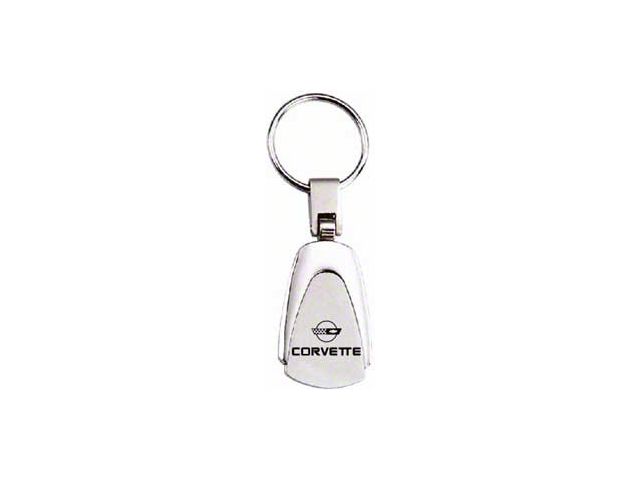 Corvette C4 Logo Key Chain, Teardrop