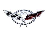 Corvette C5 50th Anniversary Metal Sign 18 X 8