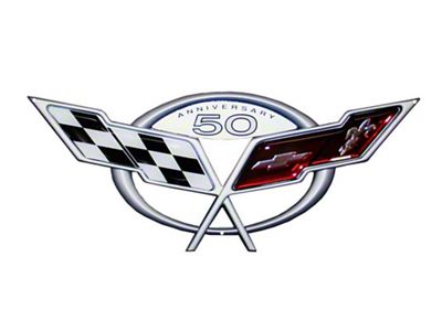 Corvette C5 50th Anniversary Metal Sign 18 X 8