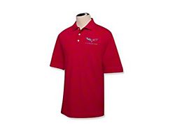 Corvette C5 Men's Custom Embroidered Pima Cotton Polo, Red