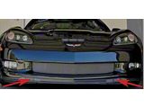 Corvette C6 Grand Sport Custom RaceMeshr Front Bumper Apron Grilles, 2010-2013