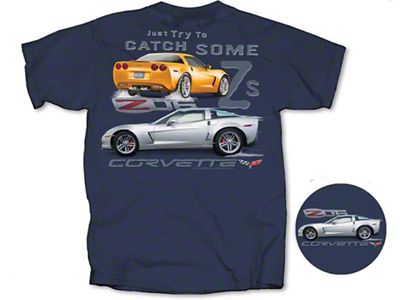 Corvette C6 T-Shirt, Catch Some Zs, Blue