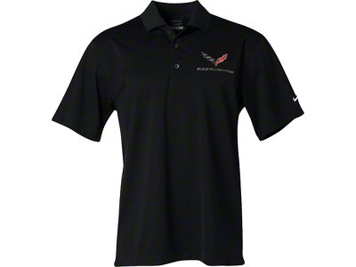 Corvette C7 Polo, Men's Nike Dri Fit, Black