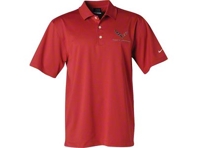 Corvette C7 Polo, Men's Nike Dri Fit, Red