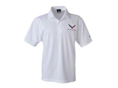 Corvette C7 Polo, Men's Nike Dri Fit, White