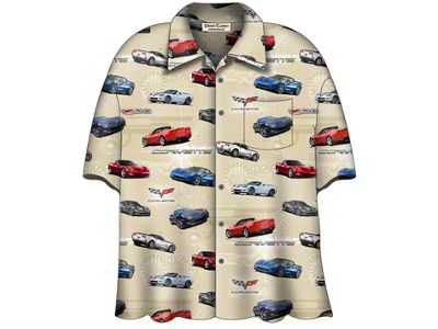 Corvette Camp Shirt, David Carey Design, C6 Corvettes