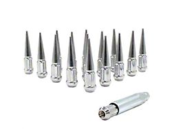 Chrome Spike Lug Nut Kit; 12mm x 1.5; Set of 20 (84-96 Corvette C4)