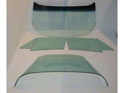 Complete Glass Package; Green Tint (64-67 Corvette C2 Coupe)