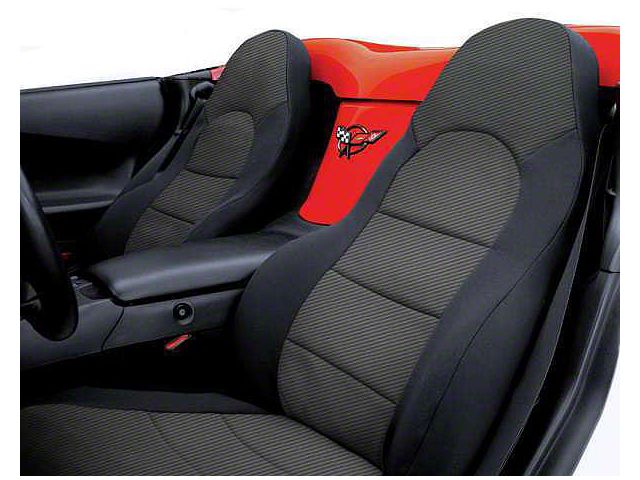 Corvette Coverking Neosupreme Carbon Fiber Seat Covers, 1970-1978