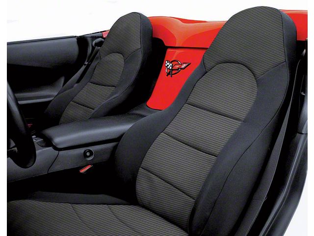 Corvette Coverking Neosupreme Carbon Fiber Seat Covers, 1984-1996