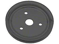 Crankshaft Pulley; 1-Groove; Asphalt Black (57-68 Small Block V8 Corvette C1, C2 & C3 w/ Short Water Pump)