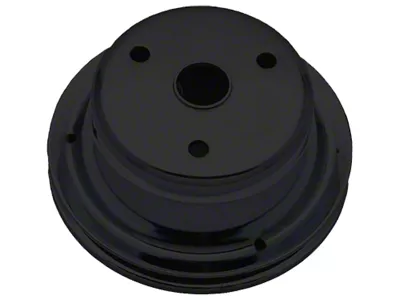 Crankshaft Pulley; 1-Groove; Asphalt Black (76-85 Corvette C3 & C4 w/ Long Water Pump)