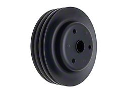 Crankshaft Pulley; 3-Groove; Asphalt Black (76-85 Corvette C3 & C4 w/ Long Water Pump)