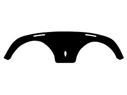 Custom Fit Dash Cover; Carpet Black (58-62 Corvette C1)