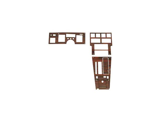Corvette Dash & Trim Kit, For Cars With Automatic Transmission, Rosewood, 1984-1985