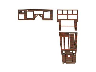 Corvette Dash & Trim Kit, For Cars With Automatic Transmission, Rosewood, 1984-1985