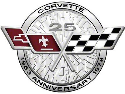 Corvette Decal, 25th Anniversary Crossed Flags, 1978