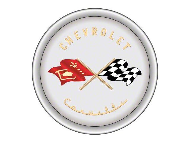 Corvette Decal, Crossed Flags, 1953-1955