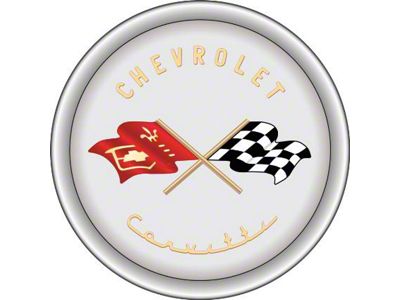 Corvette Decal, Crossed Flags, 1953-1955