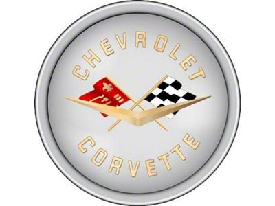 Corvette Decal, Crossed Flags, 1958-1960