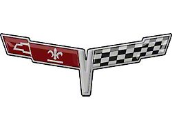 Corvette Decal, Crossed Flags, 1980