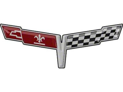 Corvette Decal, Crossed Flags, 1980