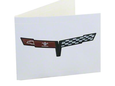Corvette Decal, Crossed Flags, 1981