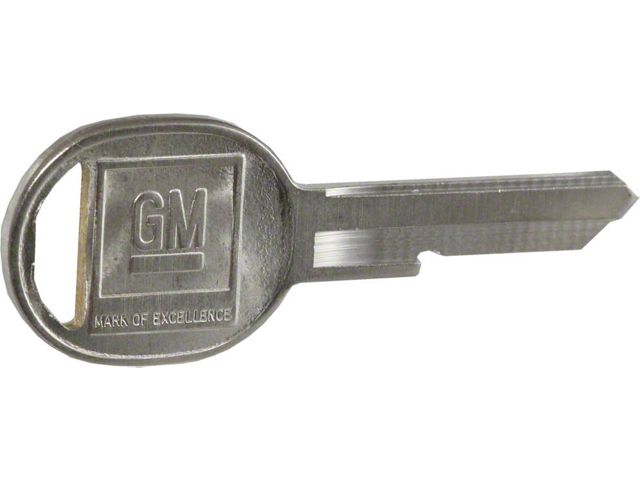 Corvette Door Key, Oval, 1968, 1972, 1976, 1980, 1987-1990