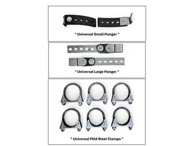 Stainless Steel Dual Exhaust System with Turbo Muffler and Universal Clamp/Hanger Kit (1969 454 V8 Corvette C3)