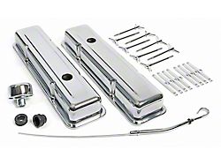 Engine Dress Up Kit with Short Valve Covers; Chrome (58-86 Small Block V8 Corvette C1, C2, C3 & C4)