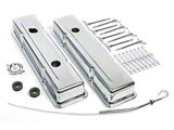 Engine Dress Up Kit with Short Valve Covers; Chrome (78-86 Corvette C3 & C4)