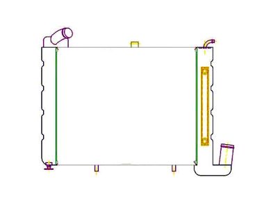 ExactFit CrossFlow Radiator; 2-Row (63-72 Corvette C2 & C3 w/ Automatic Transmission)