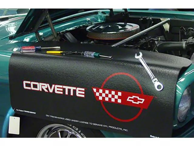 Corvette Fender Gripper Fender Cover Black With C4 Logo