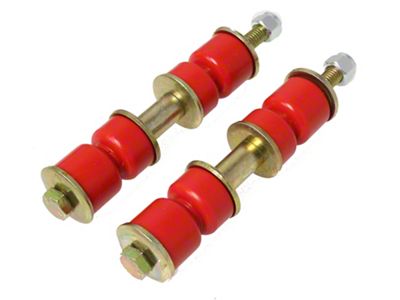 Front Adjustable Sway Bar End Links; 3-3/8 to 3-7/8-Inch; Red (63-82 Corvette C2 & C3)